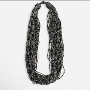 Black and gold / bronze Beaded Necklace perfect for festival wear